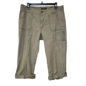 Eddie Bauer Women's Khaki Cotton Blakely Fit Capri Pants